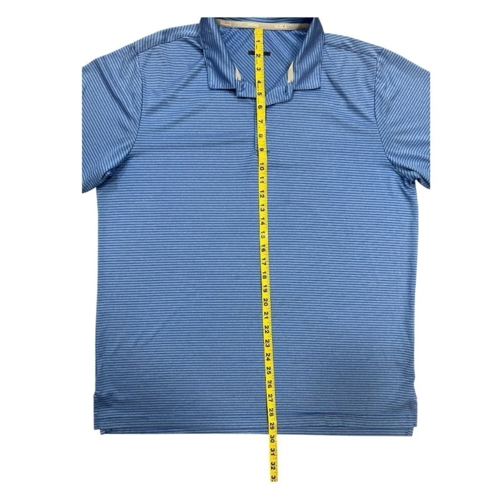 Adidas Men’s Blue Striped Golf Polo Shirt Size XL